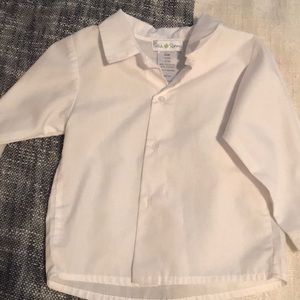 White baby dress shirt for smock outfit